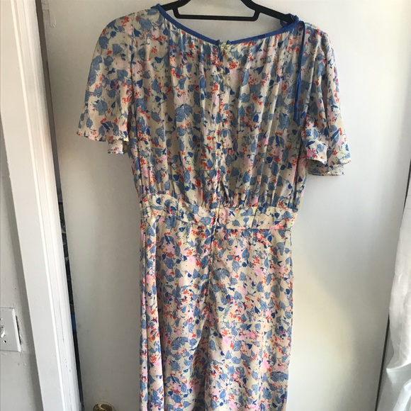 1960s vintage flower child midi dress - Picture 2 of 4